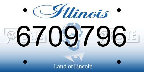 6709796 Illinois License Plate