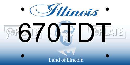670TDT Illinois License Plate