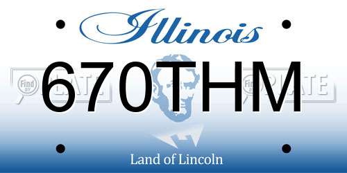 670THM Illinois License Plate