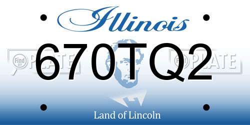 670TQ2 Illinois License Plate
