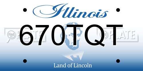 670TQT Illinois License Plate