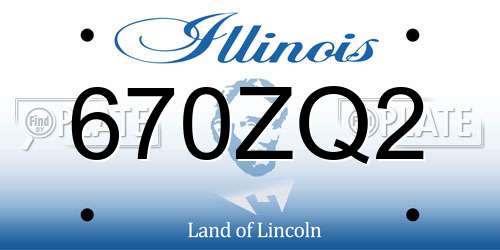 670ZQ2 Illinois License Plate