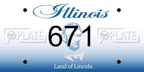 671 Illinois License Plate