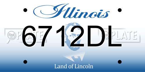 6712DL Illinois License Plate