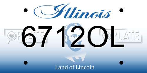 6712OL Illinois License Plate