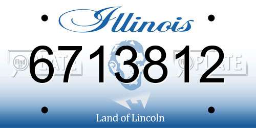 6713812 Illinois License Plate