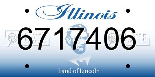 6717406 Illinois License Plate