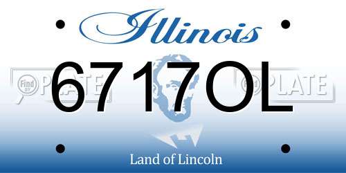 6717OL Illinois License Plate