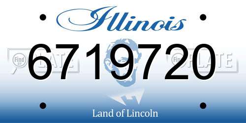 6719720 Illinois License Plate