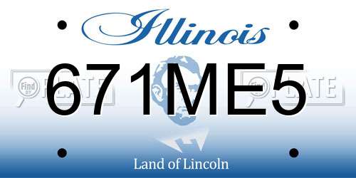 671ME5 Illinois License Plate