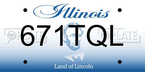 671TQL Illinois License Plate