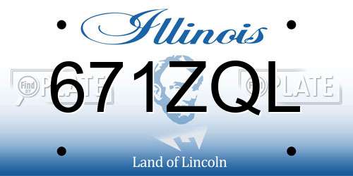 671ZQL Illinois License Plate