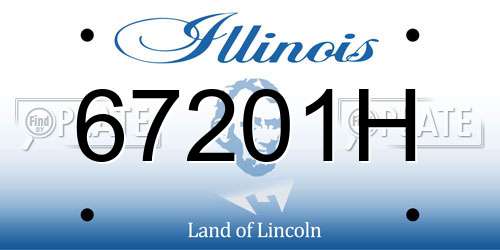 67201H Illinois License Plate
