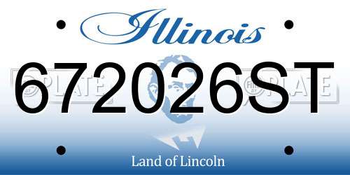 672026ST Illinois License Plate