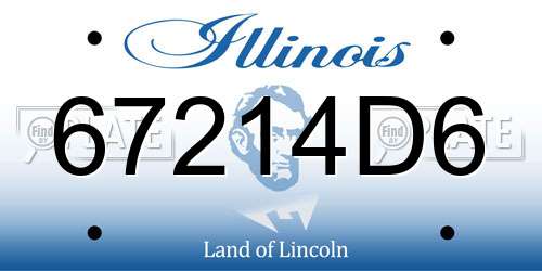 67214D6 Illinois License Plate
