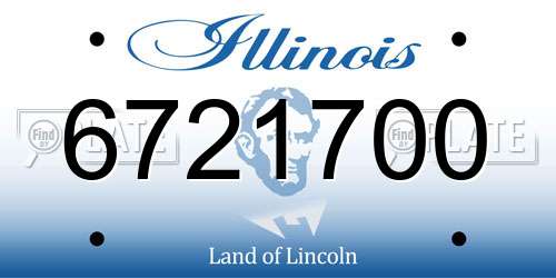 6721700 Illinois License Plate