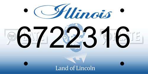 6722316 Illinois License Plate