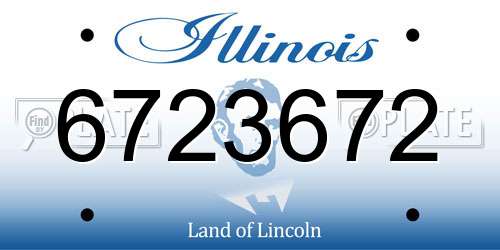 6723672 Illinois License Plate