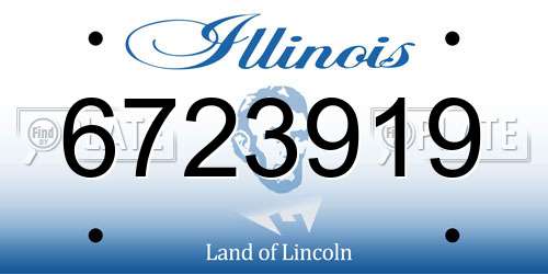6723919 Illinois License Plate
