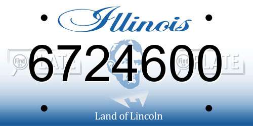 6724600 Illinois License Plate