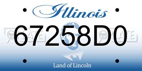 67258D0 Illinois License Plate