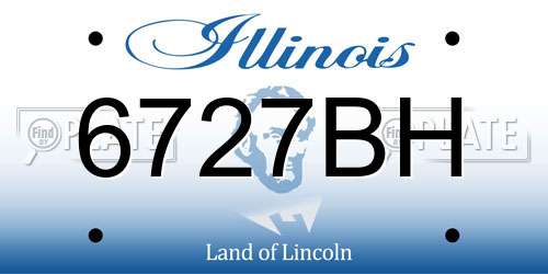 6727BH Illinois License Plate