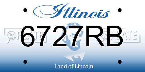 6727RB Illinois License Plate