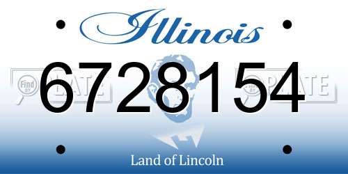 6728154 Illinois License Plate
