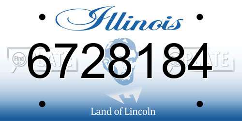 6728184 Illinois License Plate