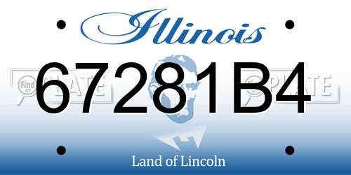 67281B4 Illinois License Plate