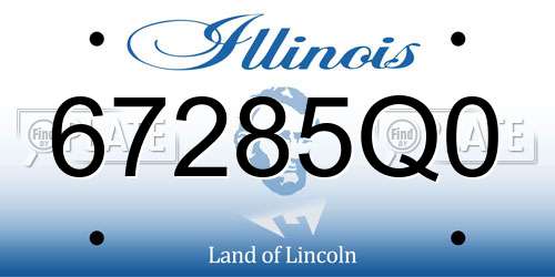 67285Q0 Illinois License Plate