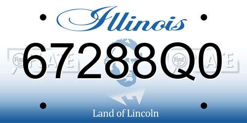 67288Q0 Illinois License Plate