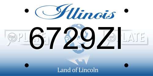 6729ZI Illinois License Plate