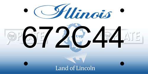 672C44 Illinois License Plate