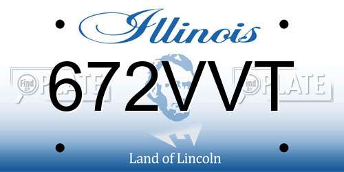 672VVT Illinois License Plate