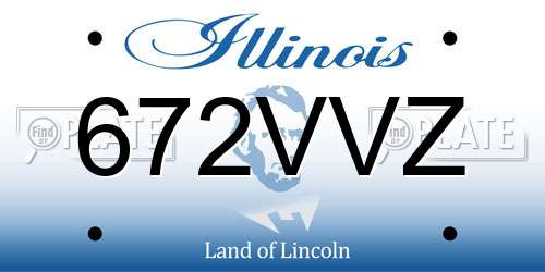 672VVZ Illinois License Plate
