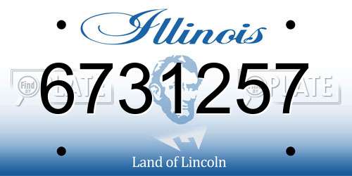 6731257 Illinois License Plate
