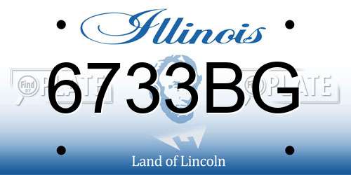6733BG Illinois License Plate