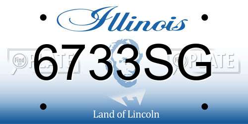 6733SG Illinois License Plate