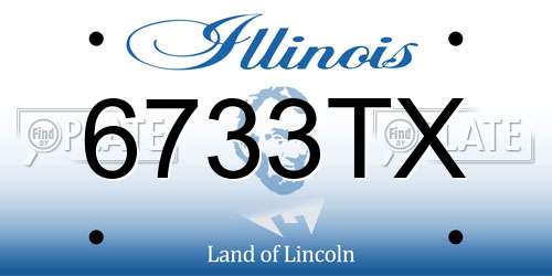 6733TX Illinois License Plate