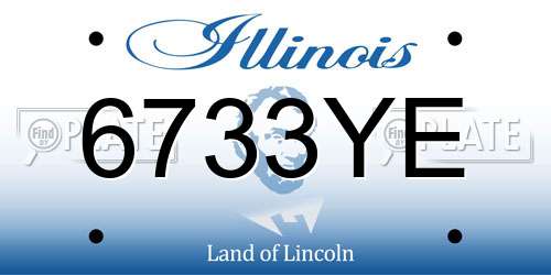 6733YE Illinois License Plate