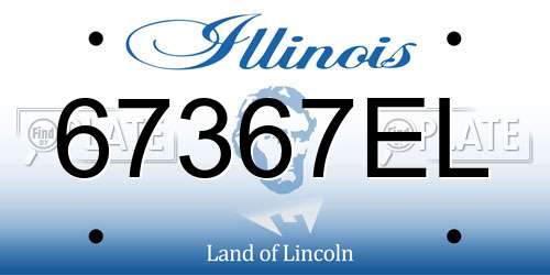 67367EL Illinois License Plate
