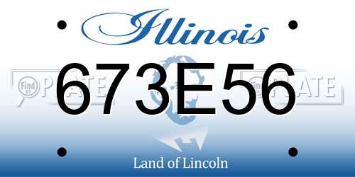 673E56 Illinois License Plate