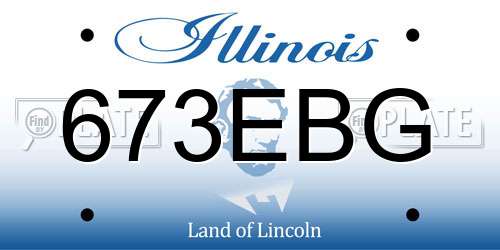 673EBG Illinois License Plate