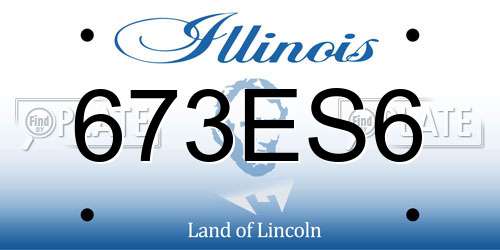 673ES6 Illinois License Plate