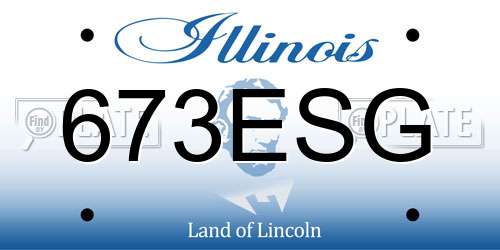 673ESG Illinois License Plate