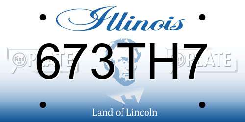 673TH7 Illinois License Plate