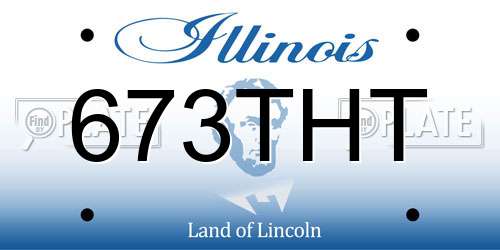673THT Illinois License Plate