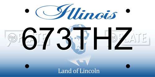 673THZ Illinois License Plate