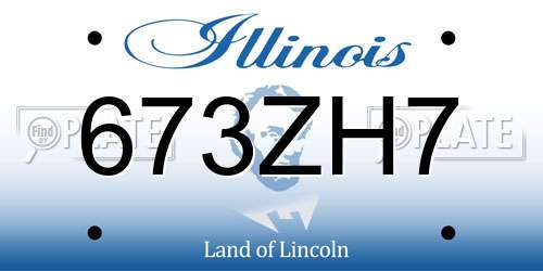 673ZH7 Illinois License Plate